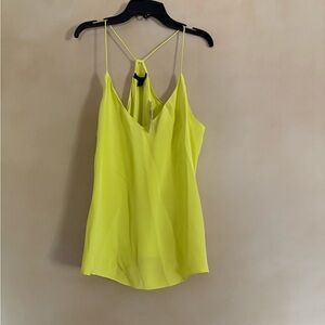 NWT J.Crew 100% Silk Bright Lemon Silk Cami  - Size 12
